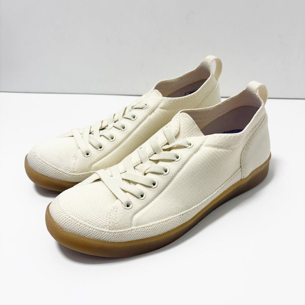Vionic Winny Knit Women Slip-0n Sneaker Sz 9 Wide Ivory Gum Sole Comfort Casual